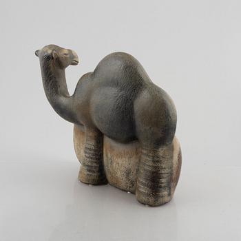 Lisa Larson, "Dromedary", a stoneware sculpture, Gustavsberg Studio, post 1979.