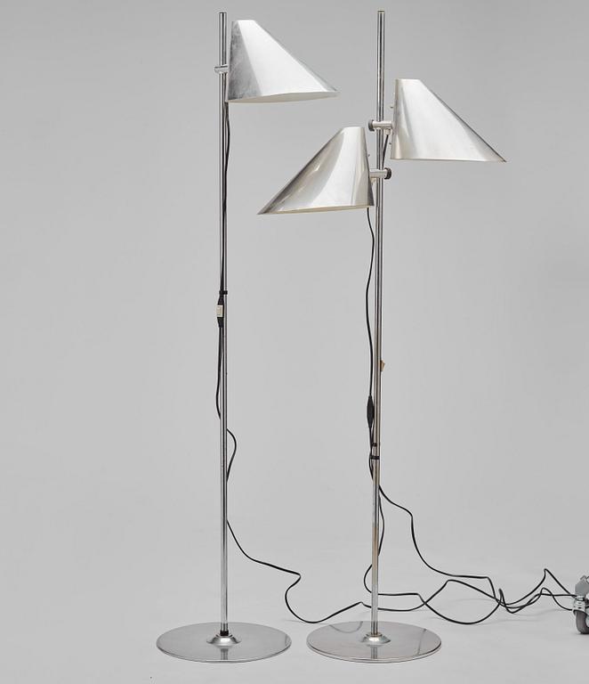 Hans-Agne Jakobsson, two model 'G-185' floor lights, Hans-Agne Jakobsson AB, Markaryd, 1960's/70's.