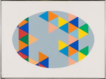 KG Nilson, serigrafia, signeerattu ja päivätty 1985, numeroitu 12/60.