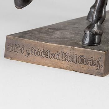 BOHUSLAV SCHNIRCH, sculpture. Bronze. Stamp signed. Height 39.5 cm, length 38 cm.