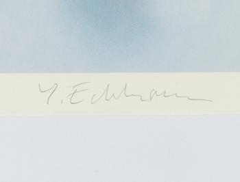 Yrjö Edelmann, färglitografi, 2001, signerad 270/375.