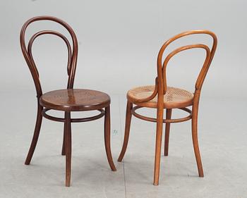 STOLAR, 6 st, bl a Thonet, 1900-talets första hälft.