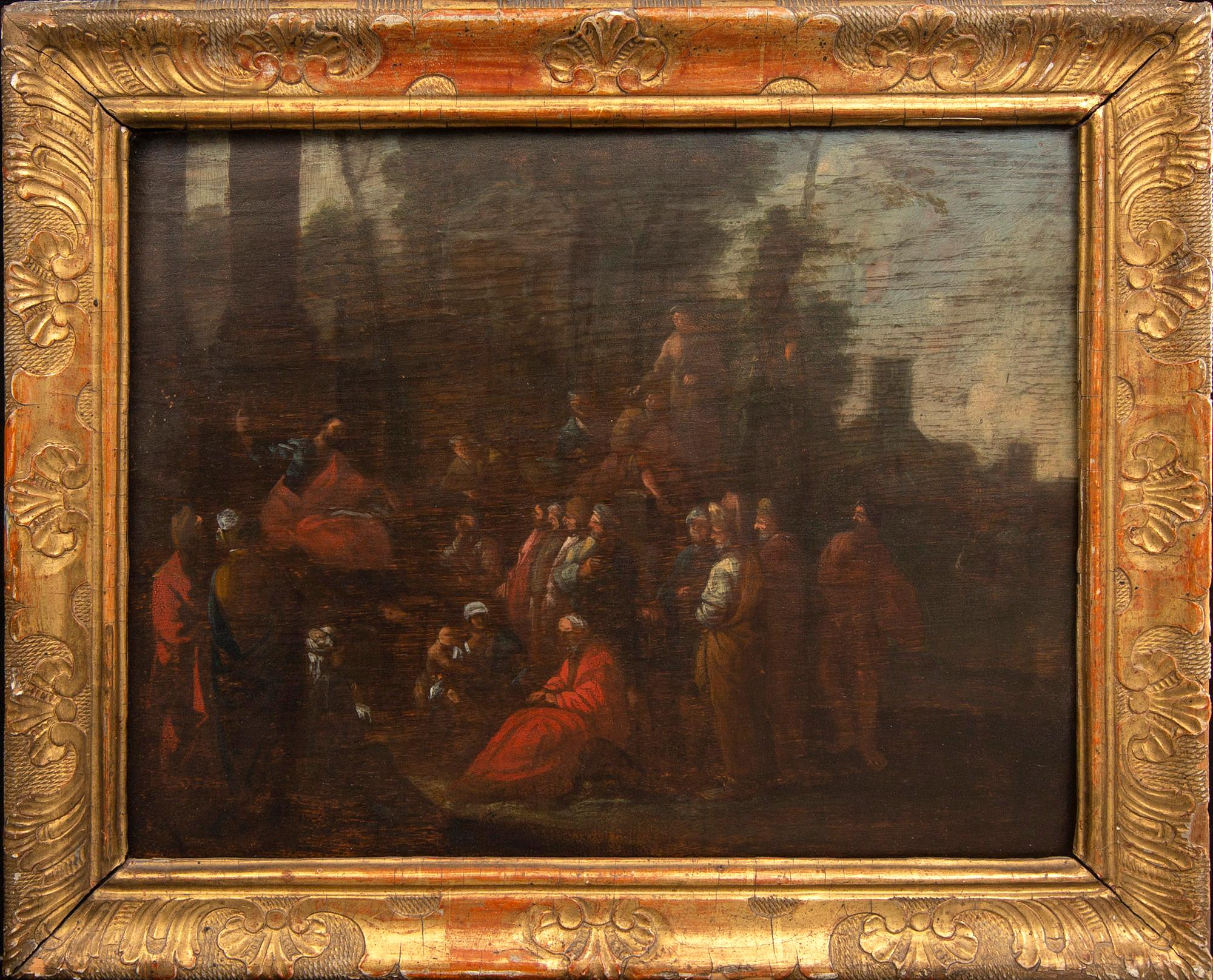 Unknown artist, a pair of 17th century unsigned oil on board.