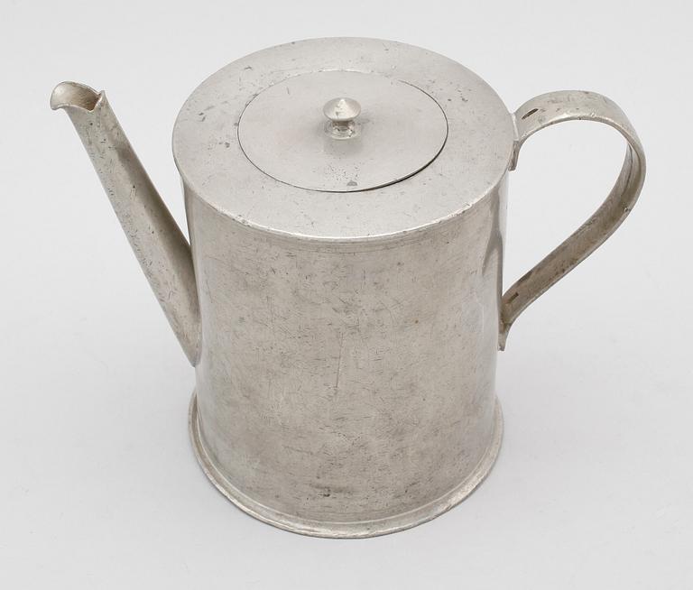 TEKANNA, tenn, Nils Abraham Santesson, Stockholm 1874.