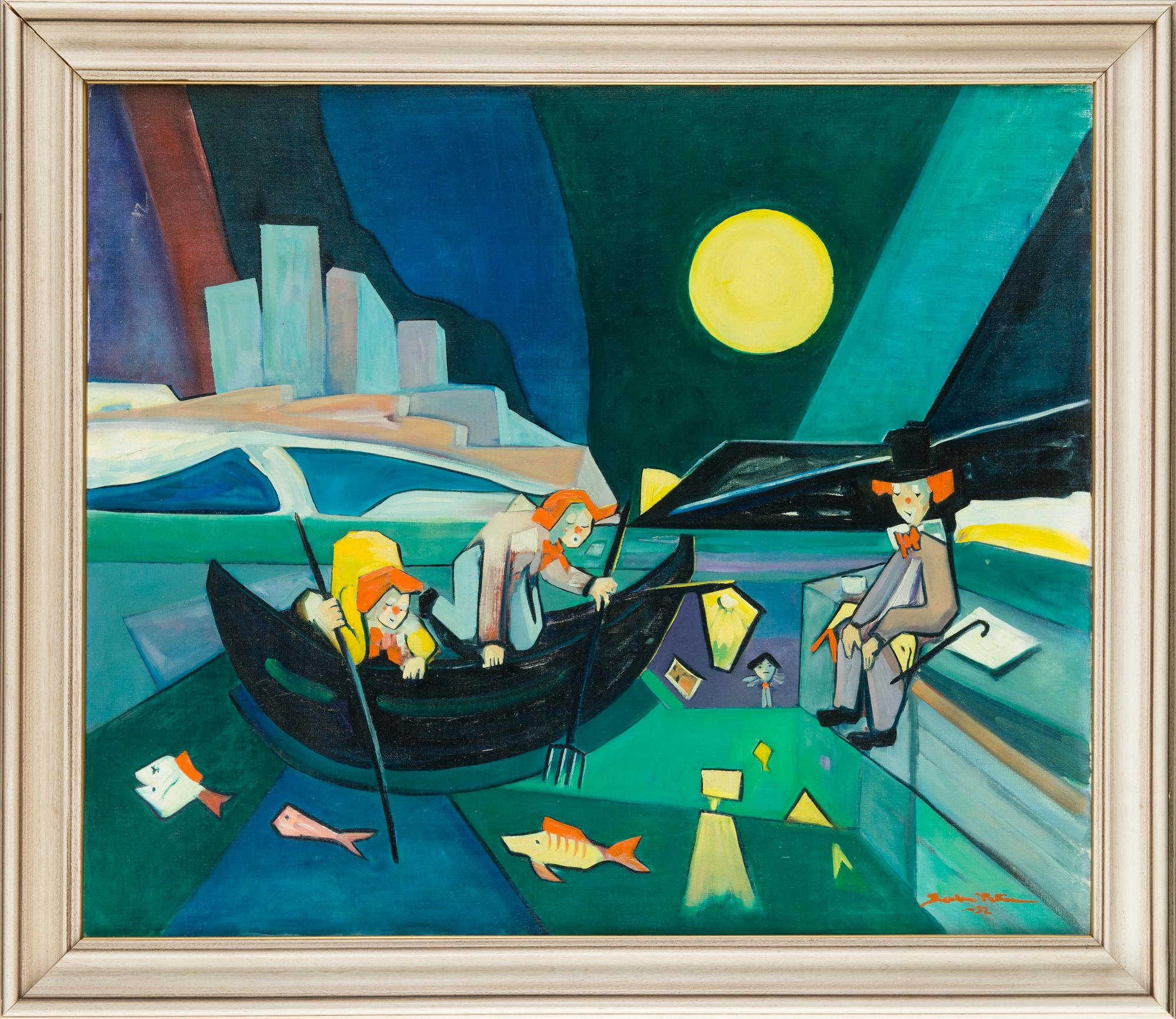 Jarkko Peltonen, oil on canvas, signed and dated -92.