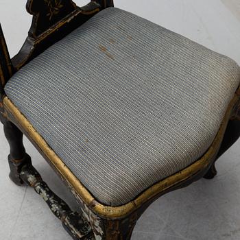 STOLAR, ett par, senbarock, 1700-tal.