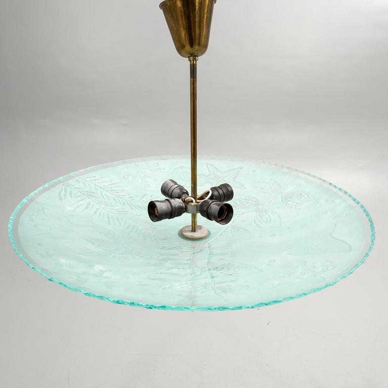 Ceiling lamp, Swedish Modern, Glössner, 1940s.