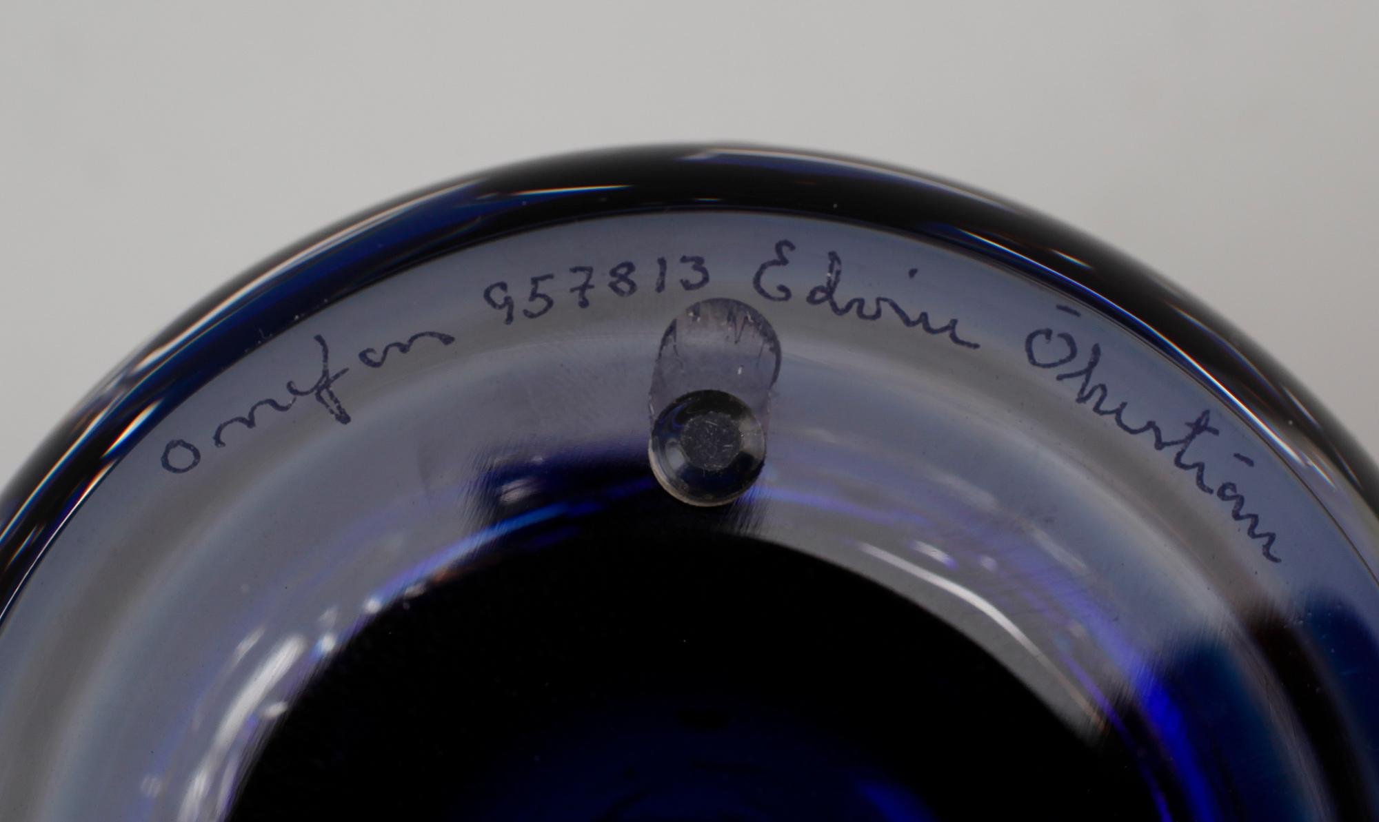 VAS, glas, "Gondoljären", ariel, Edvin Öhrström, Orrefors 1988.