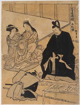 Katsukawa Shunsho (1726-93), "Court Scene".