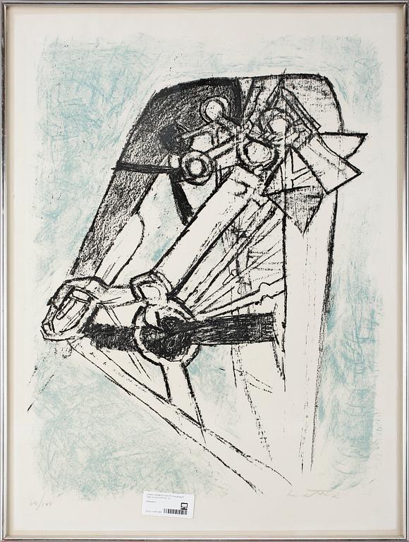 ROBERTO MATTA, färglitografi. Sign och numr 64/100.