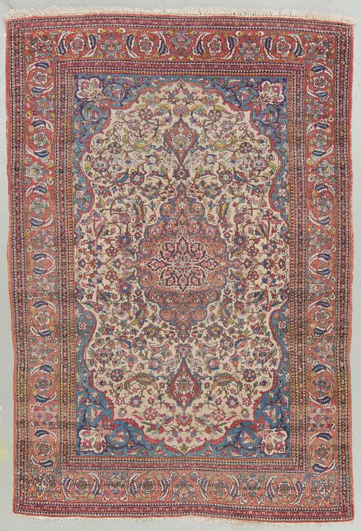 A semi-antique Esfahan, around 201 x 136 cm.