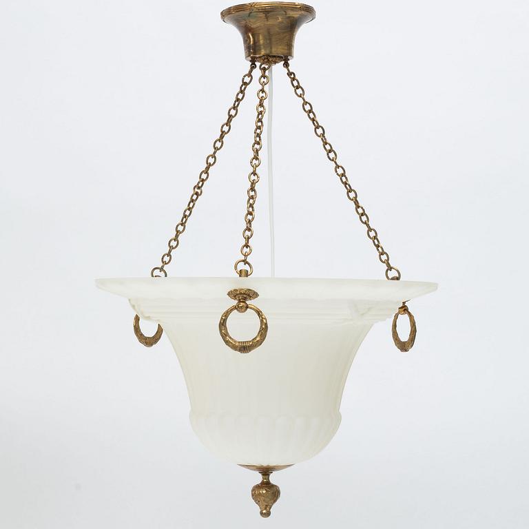 Harald Notini, a Swedish Grace ceiling lamp model "5405", Arvid Böhlmarks Lampfabrik, 1920s.