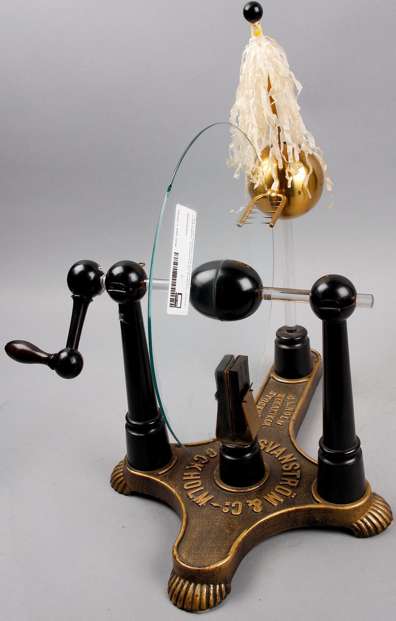 INSTRUMENT FÖR ELEKTRISKT EXPERIMENT, Svanström & Co. Stockholm, 1900-tal.
