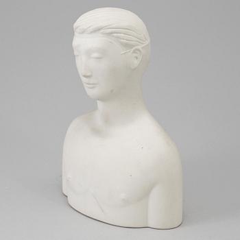 STIG LINDBERG figurin i parian, "Mannen med masken", Gustavsberg 1970-tal. Modellen formgiven 1944.