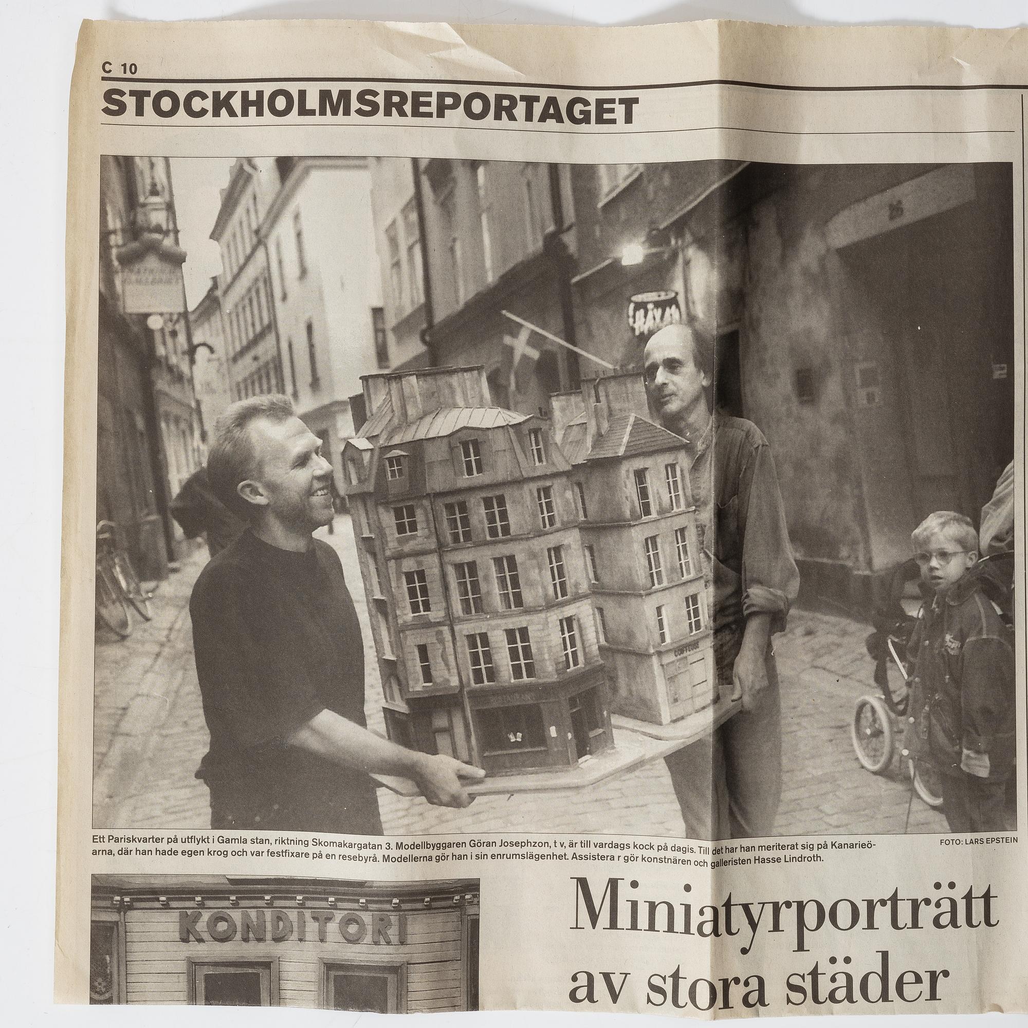 Göran Josephzohn, house model, depicting Wittrock's tower, Djurgården, Stockholm.