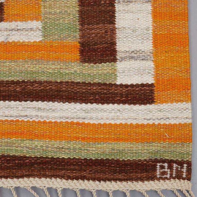 Barbro Nilsson, A CARPET, "Ostia orange", flat weave, ca 339,5 x 245 cm, signed AB MMF BN.