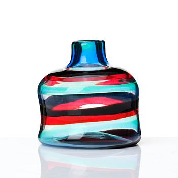 Fulvio Bianconi, a polychrome 'a Fasce di Colore' vase, Venini Murano Italy, 1950-1960s.