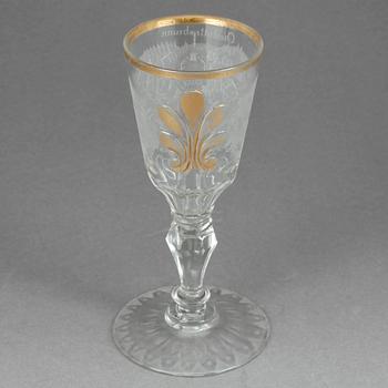 POKAL, glas, 1700-talets mitt.