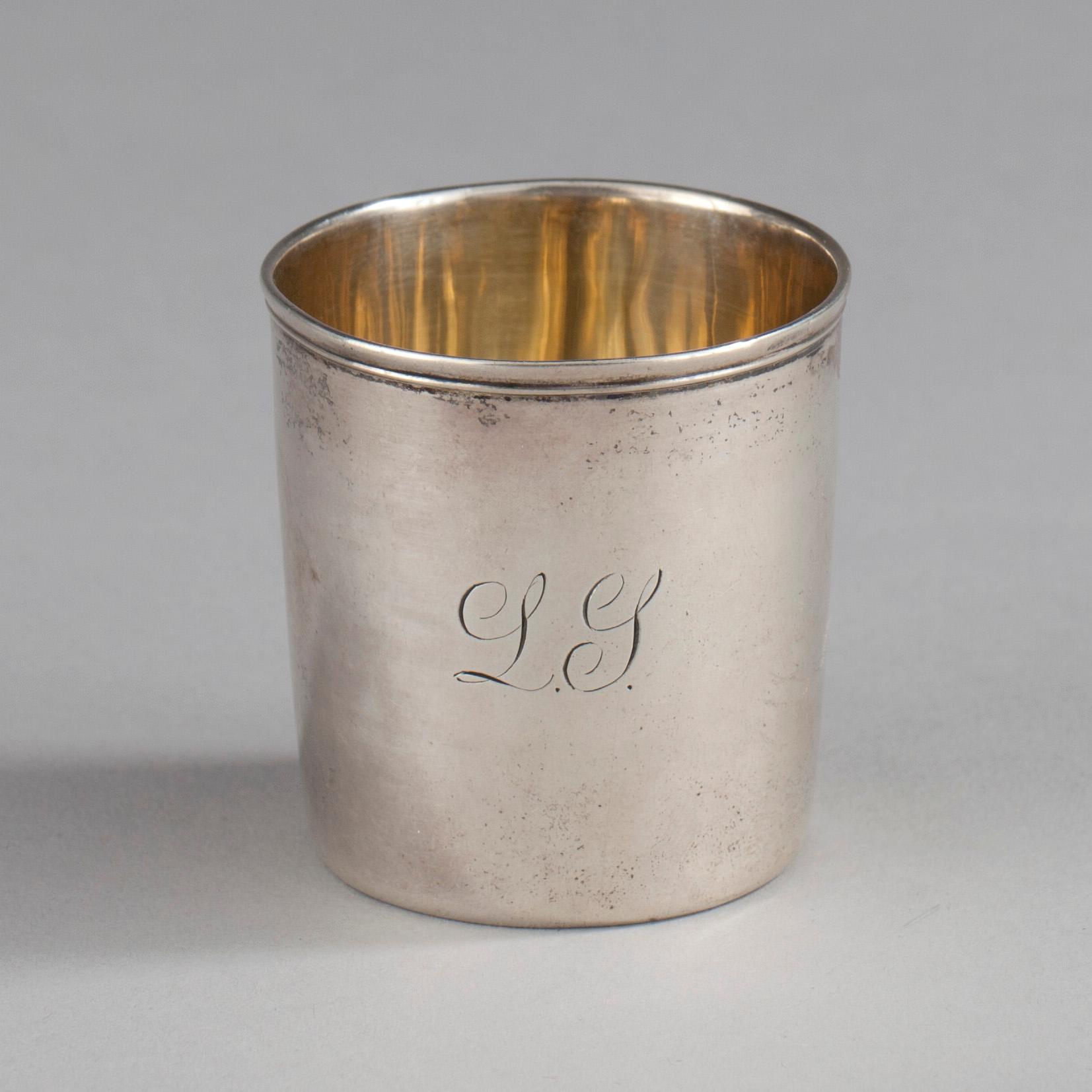 BÄGARE, silver, Efim Sidorov (Ефим Сидоров 1833-41), S:t Petersburg 1836. Vikt ca 42,8 g.