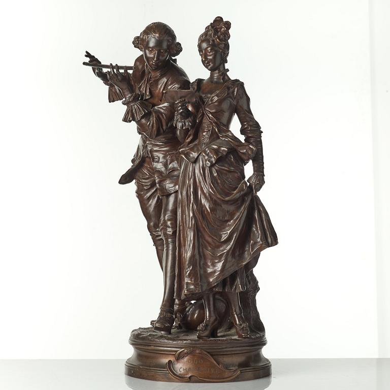 ADRIEN ÉTIENNE GAUDEZ, efter, skulptur, brons, signerad i godset.