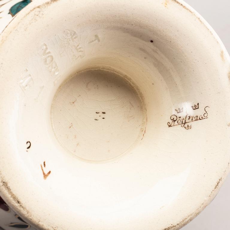 A set of 2 pairs of Rörstrand majolica urns.