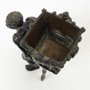 A bronze figure, late 19th Century.