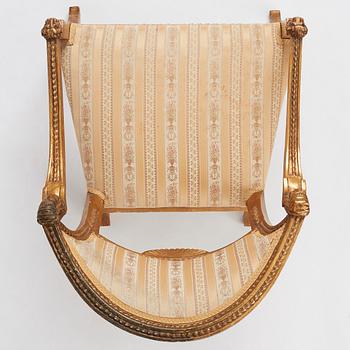 A Royal Swedish empire armchair attributed to N C Salton (master 1817-29).