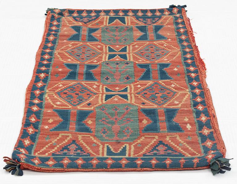Åkdyna, "Träd och timglas", rölakan, ca 102 x 48 cm, Skytts eller Oxie härad, Skåne, 1700-talets sista kvartal.