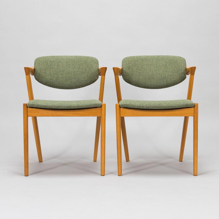 Kai Kristiansen, A set of four 'Z-chair' chairs, Denmark, 1960's.