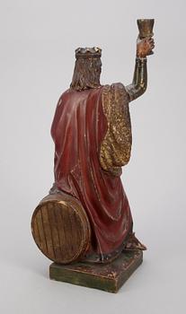 LJUSSTAKE, terracotta, omkring sekelskiftet 1900.
