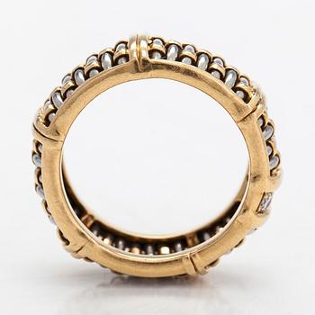 Cartier, ring, 18K guld och stål med briljantslipade diamanter.