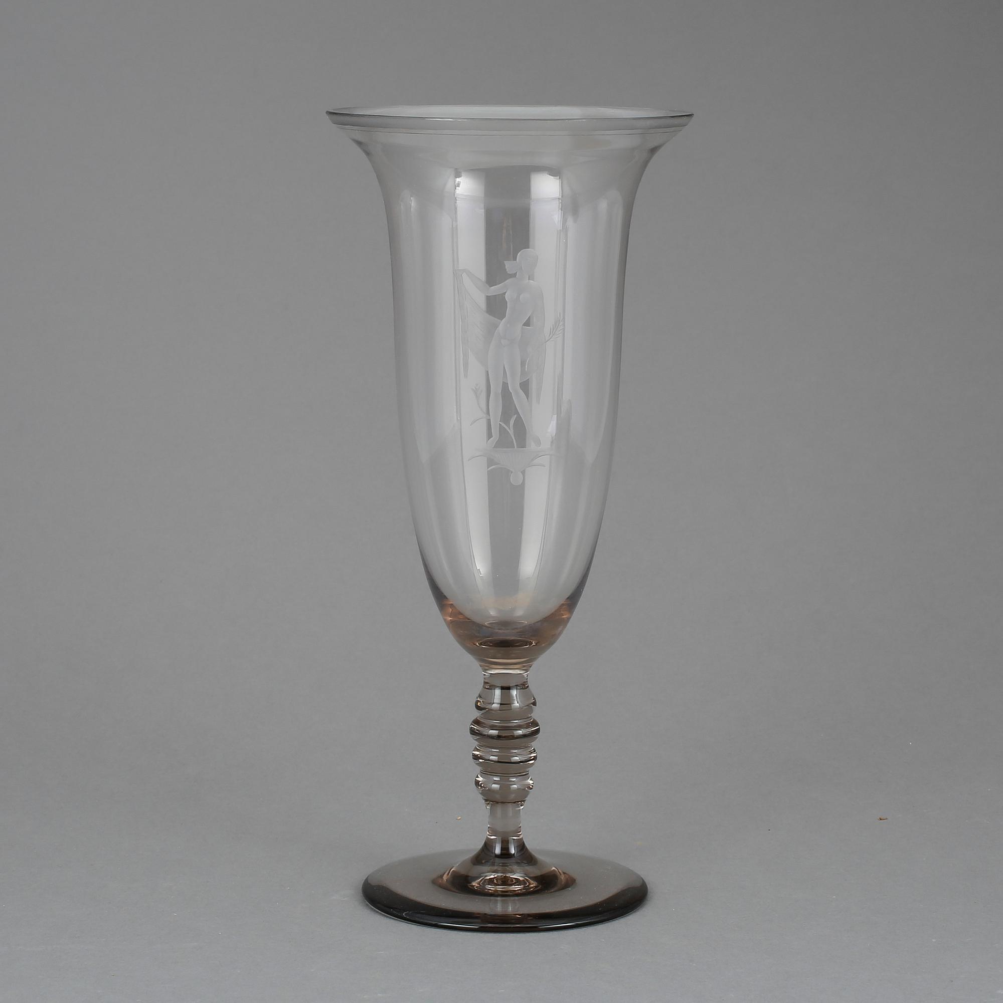 VAS, glas, Edward Hald, Orrefors 1930.