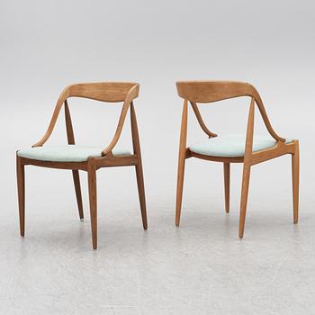 Johannes Andersen, five chairs, Uldum Möbelfabrik, Denmark, 1960s.