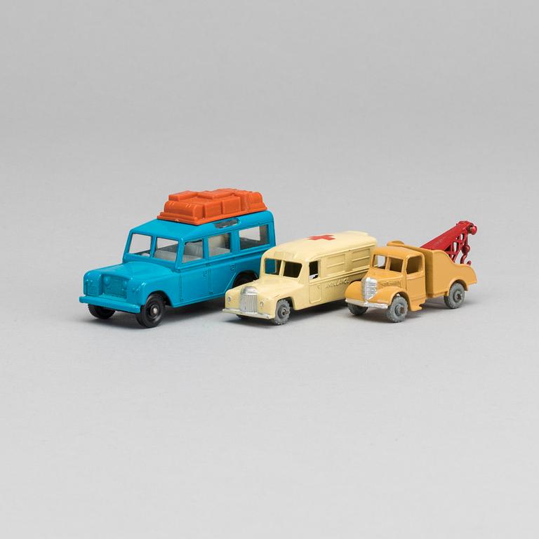 LESNEY MATCHBOX SERIES, 3 CARS.