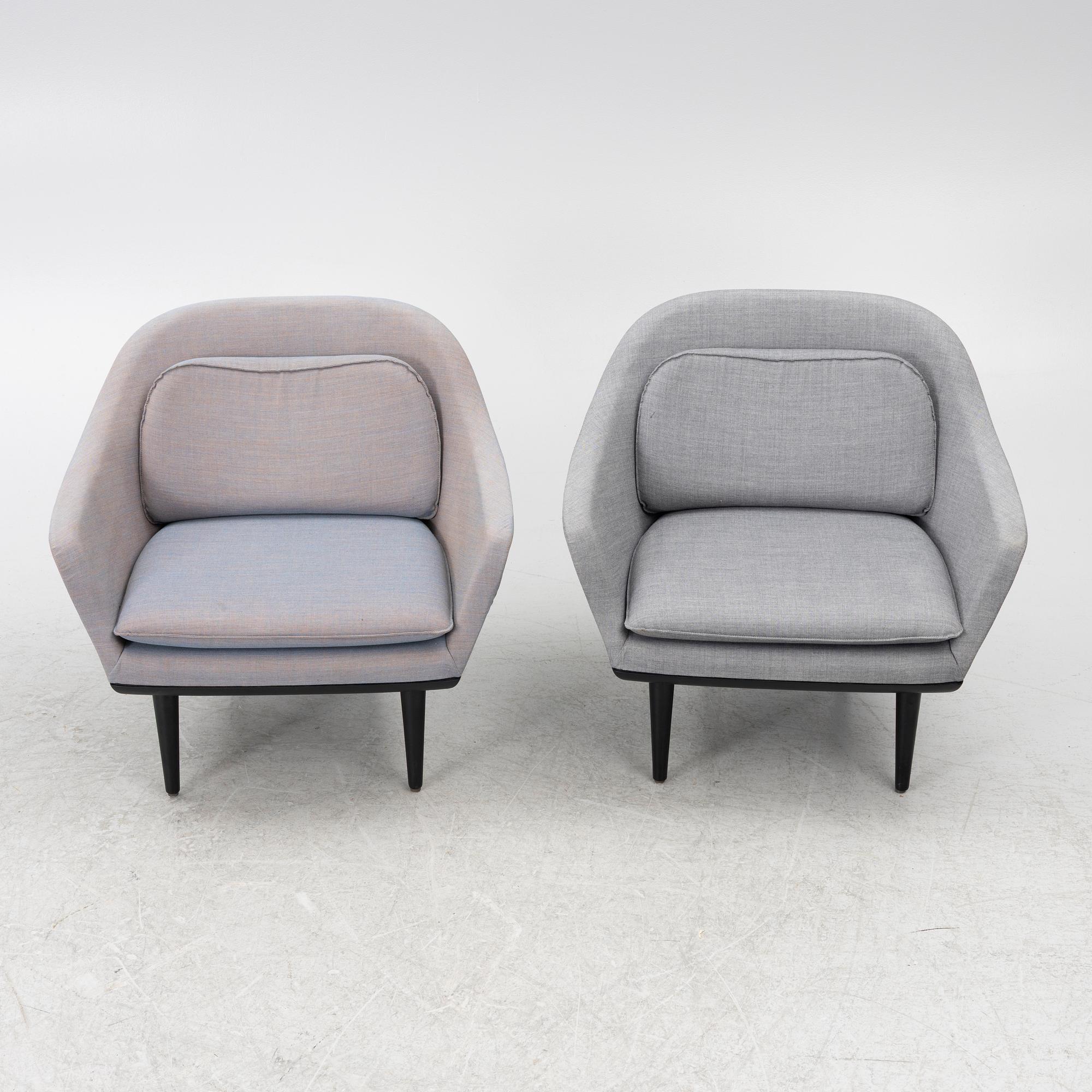 Stellar Works, fåtöljer, 2 st, "Lunar lounge chair", samtida.