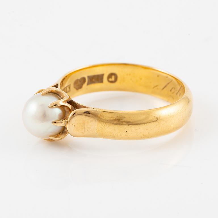 Ring, 20K gold with pearl.