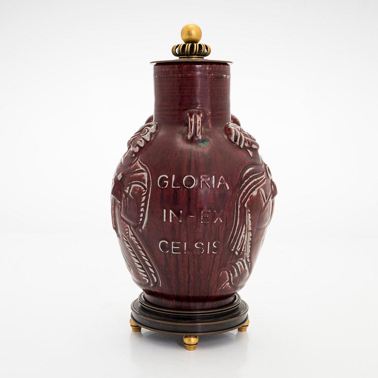 Jais Nielsen, urna, stengods, Royal Copenhagen 1963.