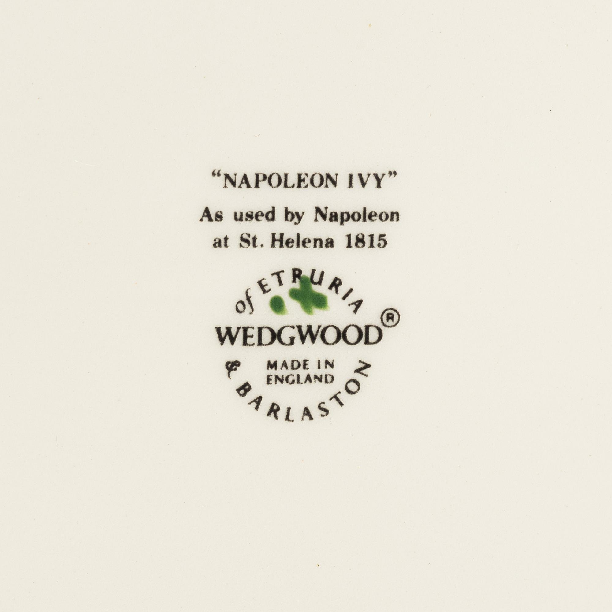 24 pieces of a 'Napoleon Ivy' creamware service, Wedgwood, England.