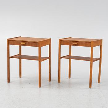 A pair of bedside tables, 1960's.