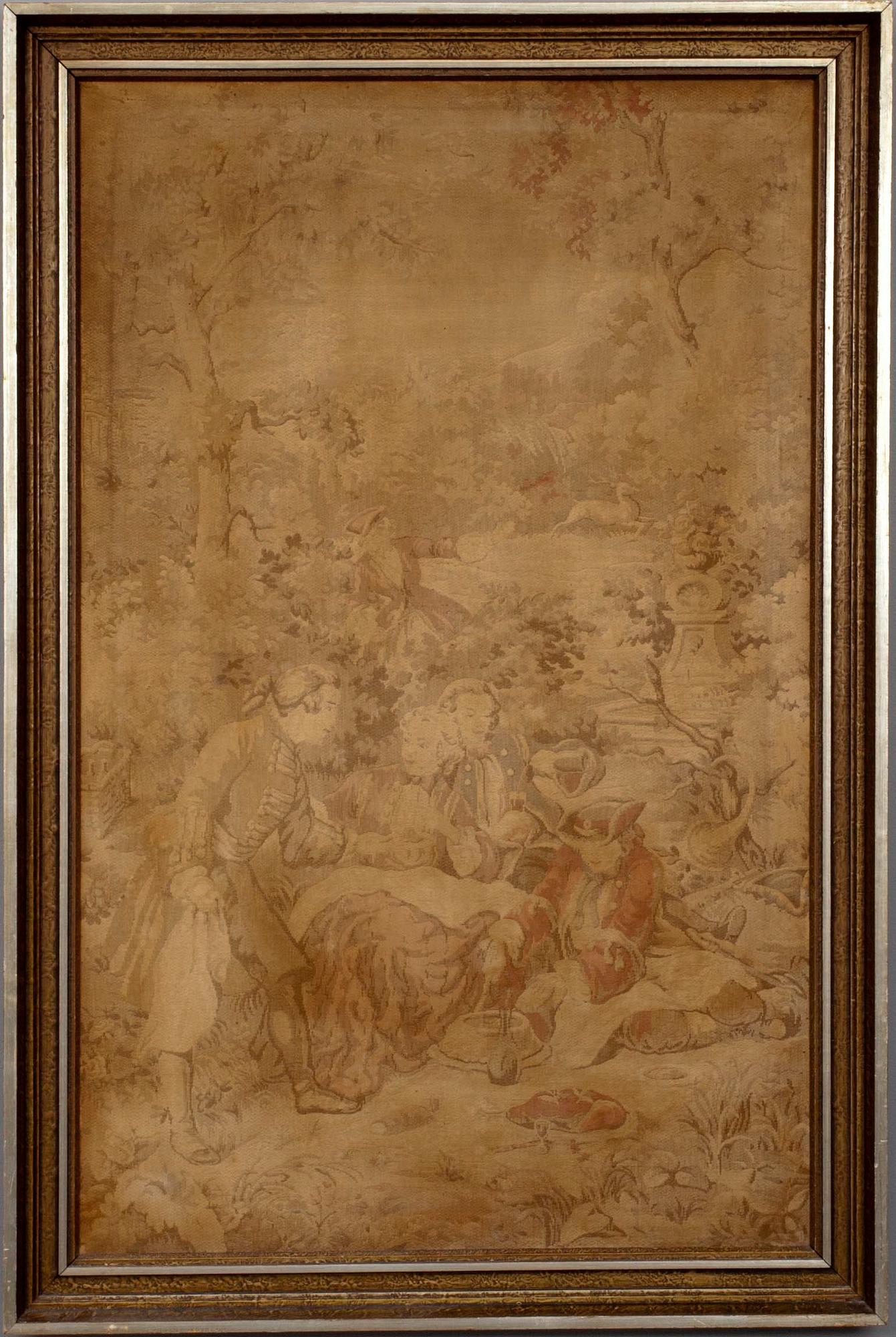 GOBELÄNGER, ett par, maskinvävda 1900-talets början.