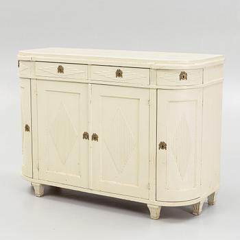 A Gustavian style sideboard, around 1900.