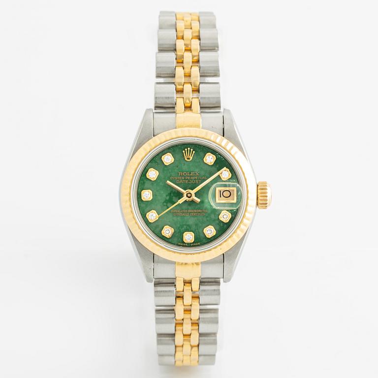 Rolex, Datejust, "Jadeite Diamond Dial", wristwatch, 26 mm.