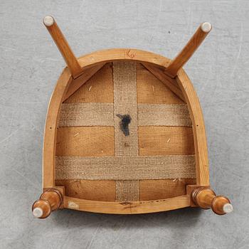 A set of six Danish Royal elm wood chairs, second half of the 19th Century.