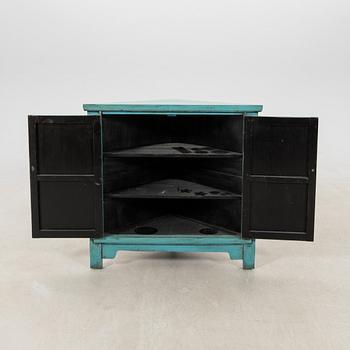 Corner Cabinet China Blue Lotus Late 20th/Early 21st Century.