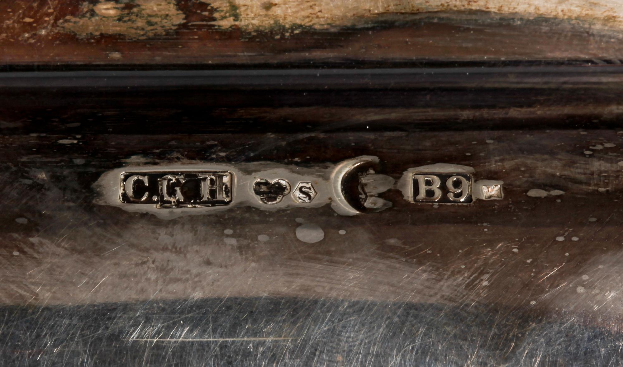 BRICKA, silver, CG Hallberg, Stockholm, 1952. Ca 2840 gr.