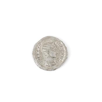 SILVERMYNT, Denarius, Julia Mamaea, Romerska riket 180-235 efter Kristus. Ca 3 gram.