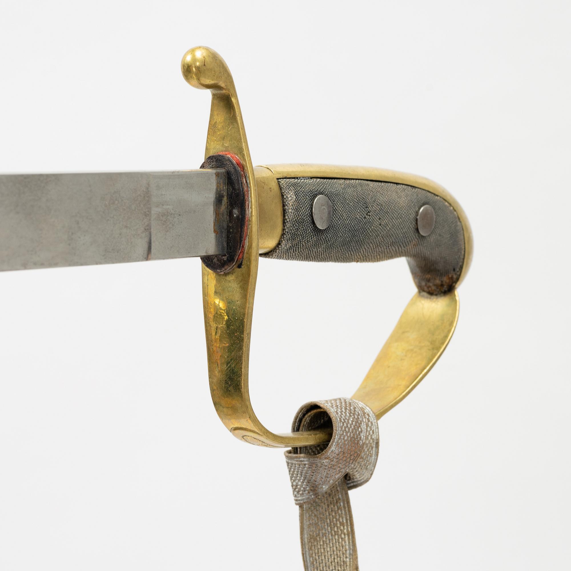 A Swedish police' sabre with scabbard, from around the year 1900.