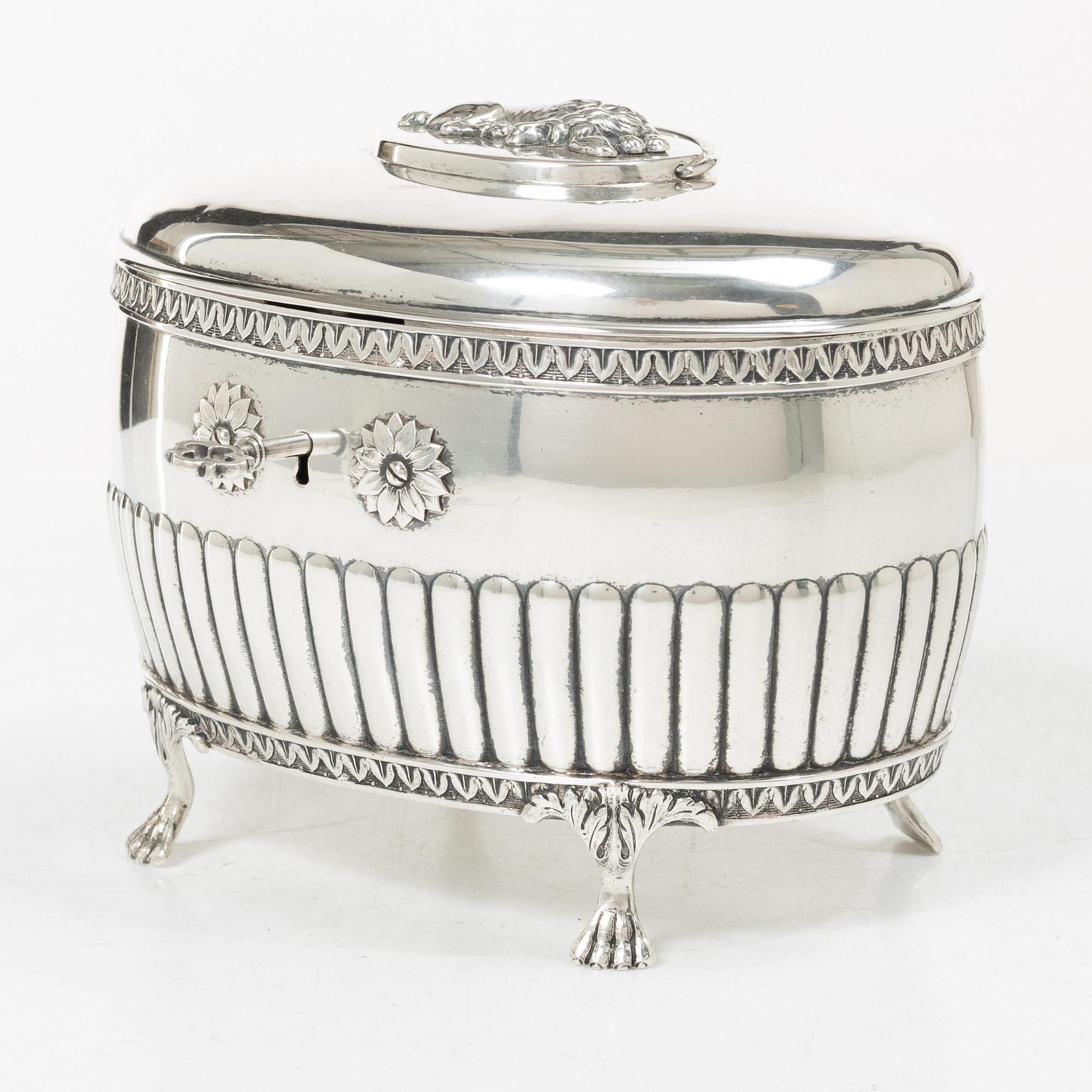 Guldsmedsaktiebolaget (GAB), Sugar bowl, silver, Gustavian style, Stockholm 1903.