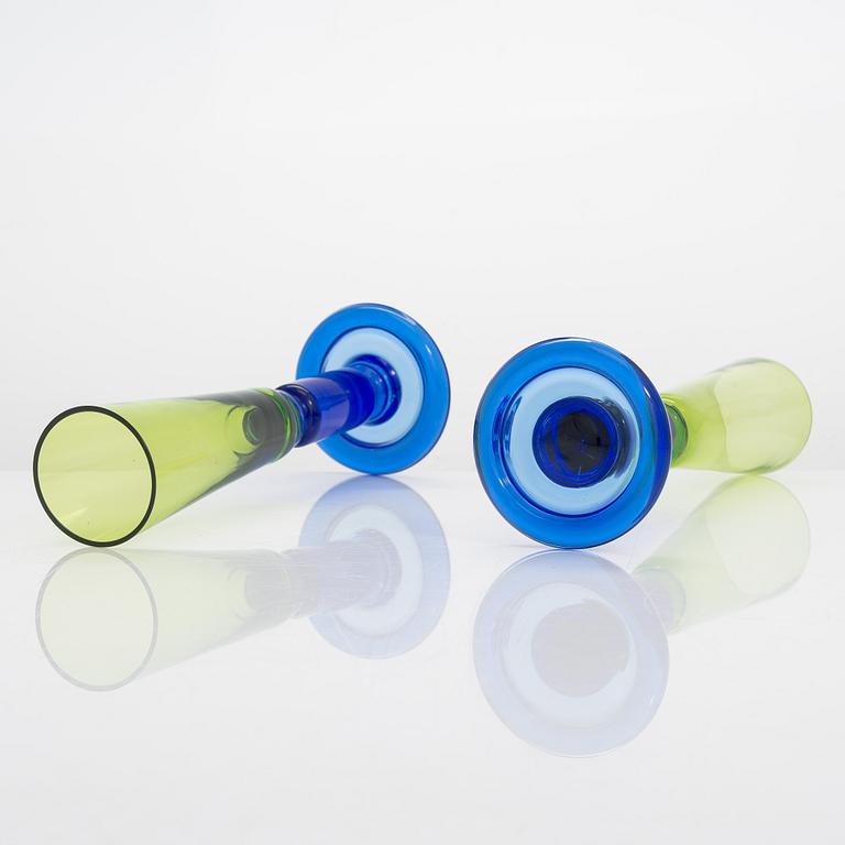 Nanny Still, two prototype 'Nocturno' goblets for Riihimäen Lasitehdas Oy. Designed 1975.