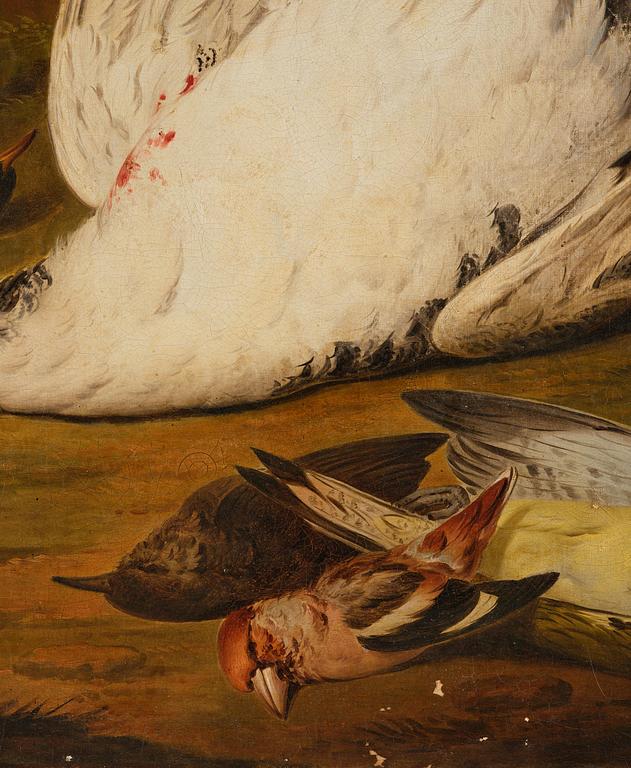 Jacob Xaver Vermoelen, Still Life with Pet Birds.